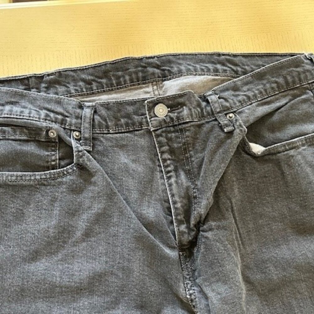 Levis 569 Black Label Jeans Mens 38x32 Black Loose Straight Denim